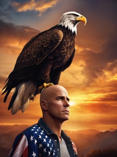 Eagle & Glory patriotic portrait preview