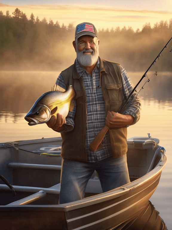 Fishing Legend patriotic portrait preview