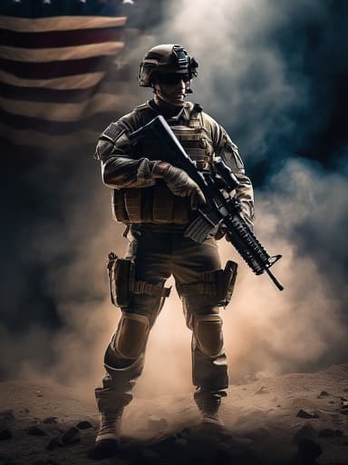 Warrior Spirit patriotic portrait preview